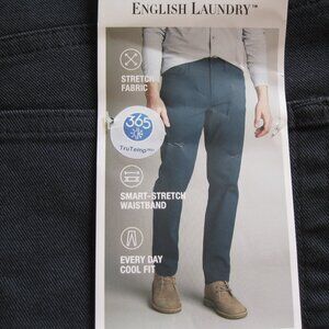 English Laundry Men "365" Year Round comfort Straight Leg Pants blue 38x30(0804)